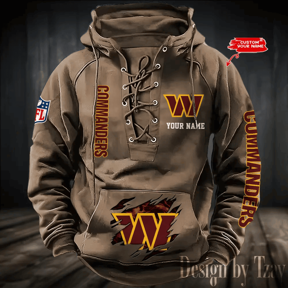 Washington Commanders Men's Hooded Lace-up Hoodie PBHDWY5