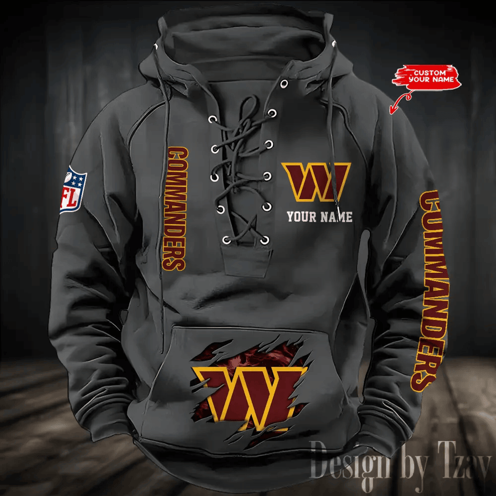 Washington Commanders Men's Hooded Lace-up Hoodie PBHDWY5