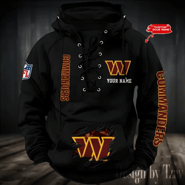 Washington Commanders Men's Hooded Lace-up Hoodie PBHDWY5