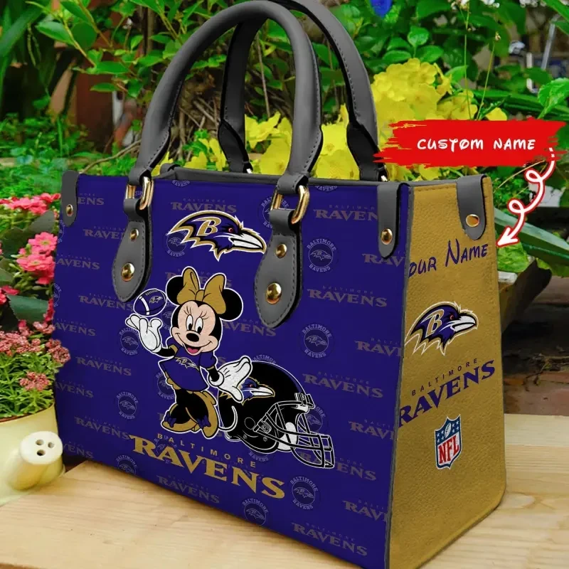 Baltimore Ravens Personalized Leather Hand Bag BB445VG