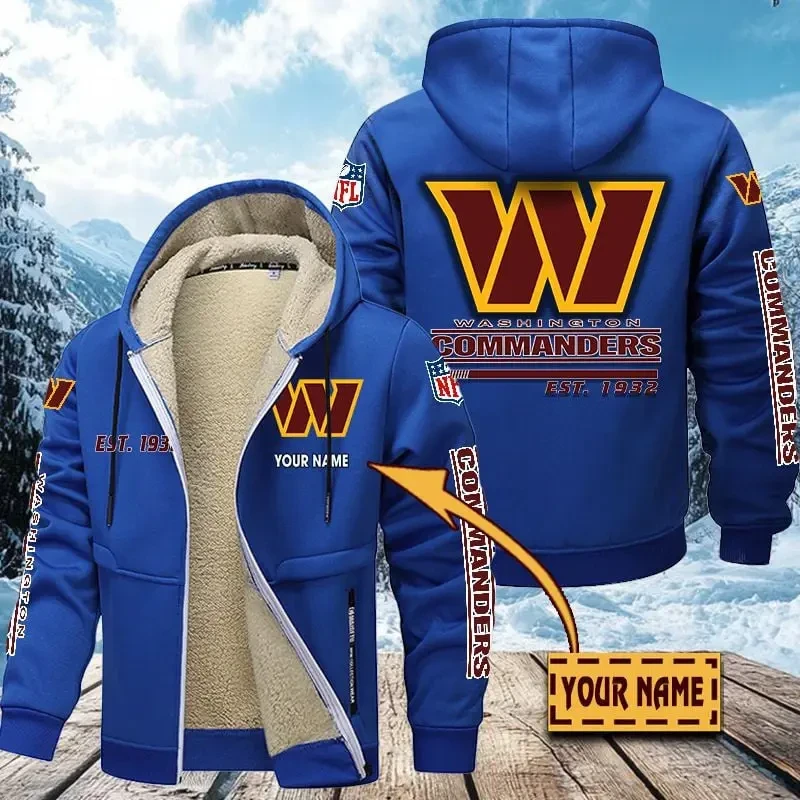 Washington Commanders Zip Up Fur Coat PBKKQE9