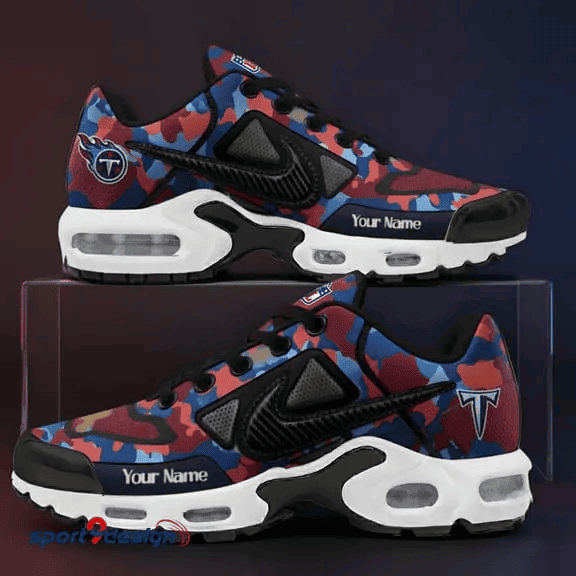Tennessee Titans Custom Camo Print Athletic T-N Sneakers SPTTNSHOES097