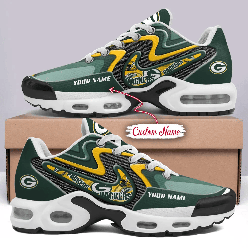 Green Bay Packers Personalized Plus T-N Youth Sneakers BGTN415
