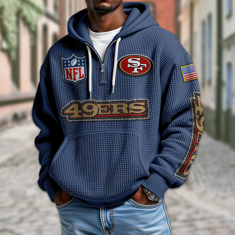 San Francisco 49ers Waffle Half Zip Hoodie PB5WZPI