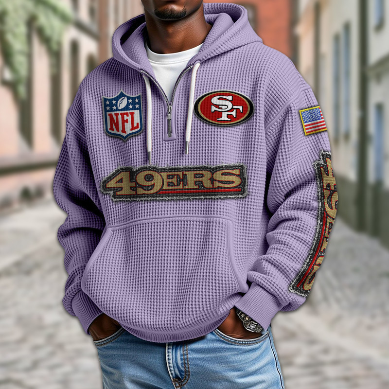 San Francisco 49ers Waffle Half Zip Hoodie PB5WZPI