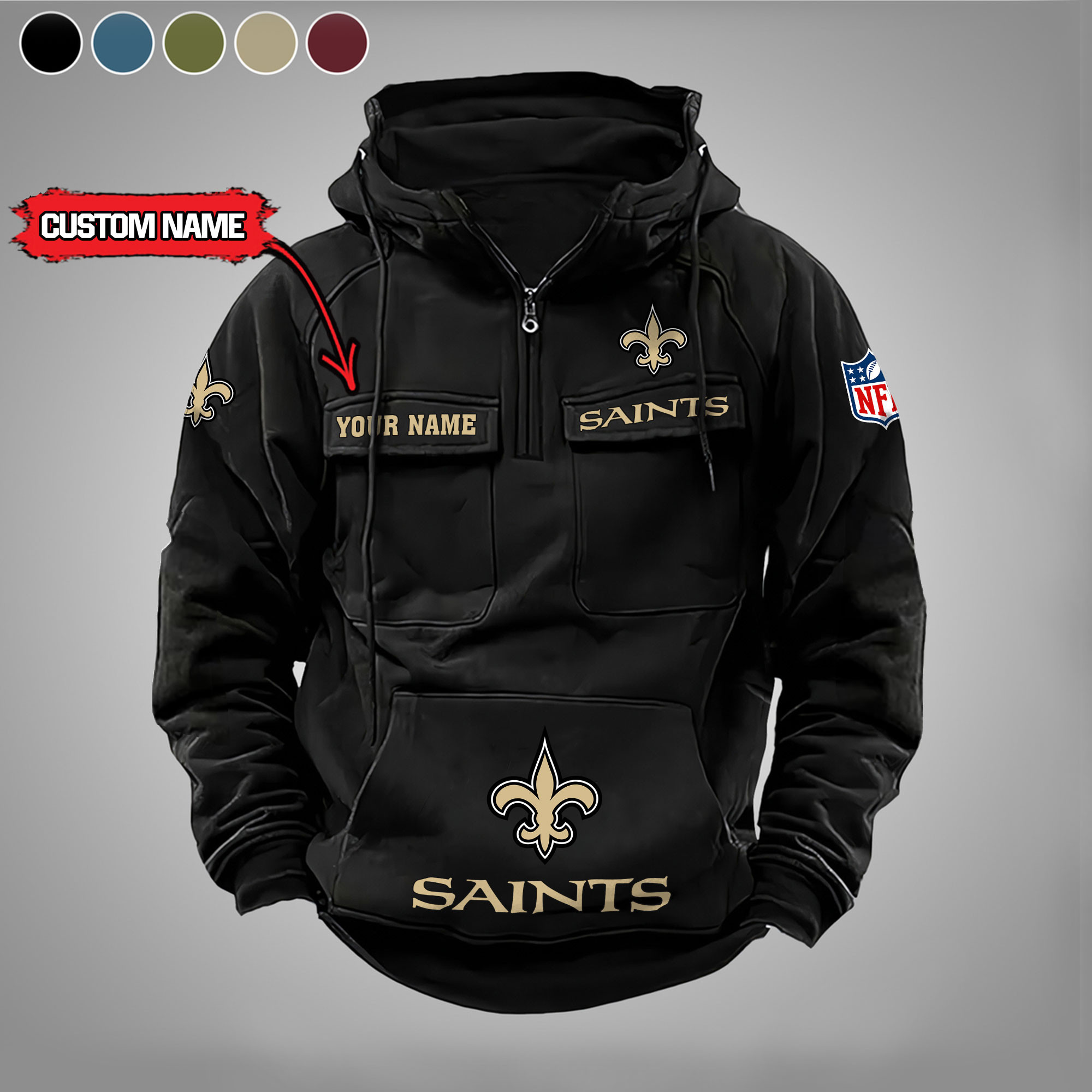 New Orleans Saints Vintage Men Hoodies DV5 AZVMHD029