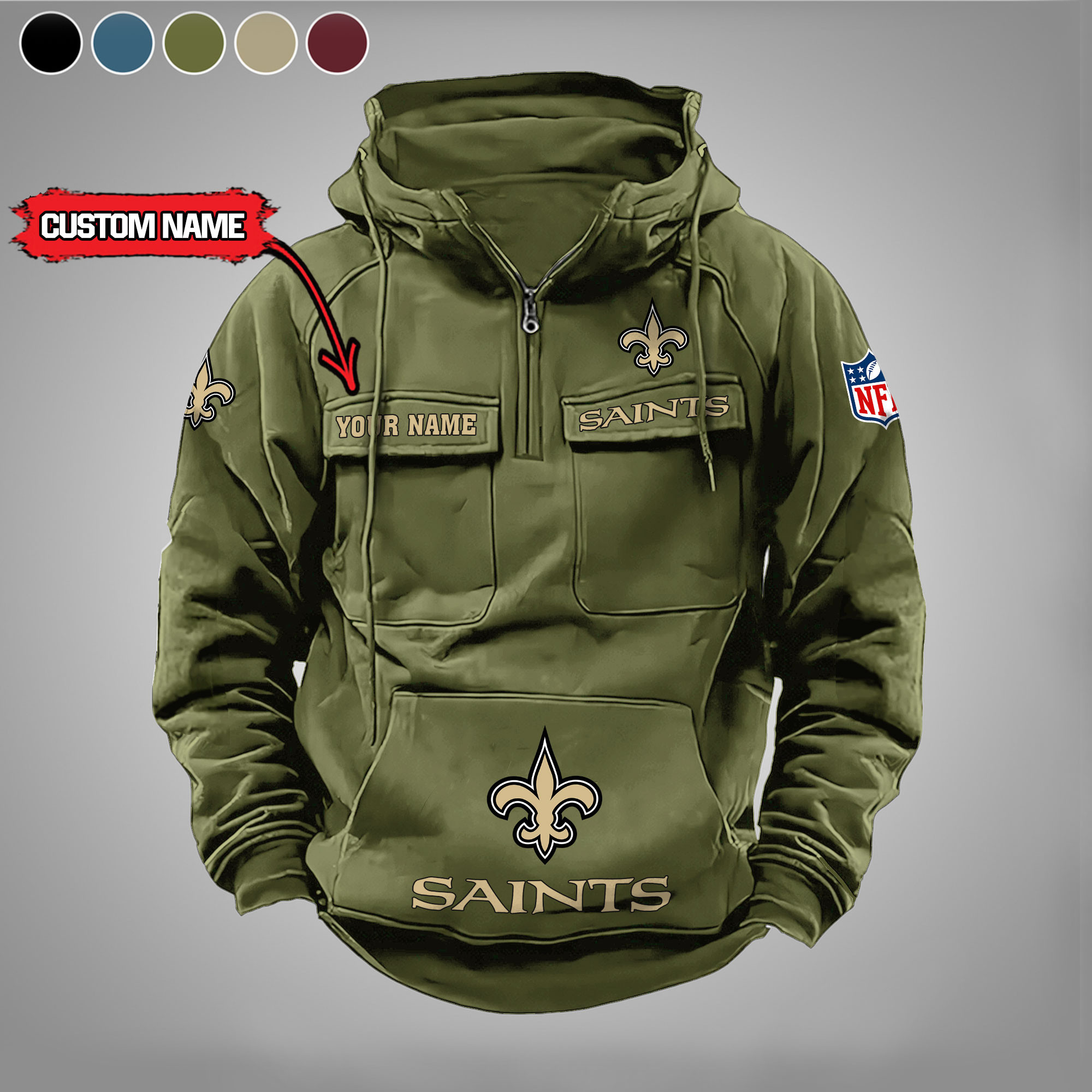 New Orleans Saints Vintage Men Hoodies DV5 PBUE1VX