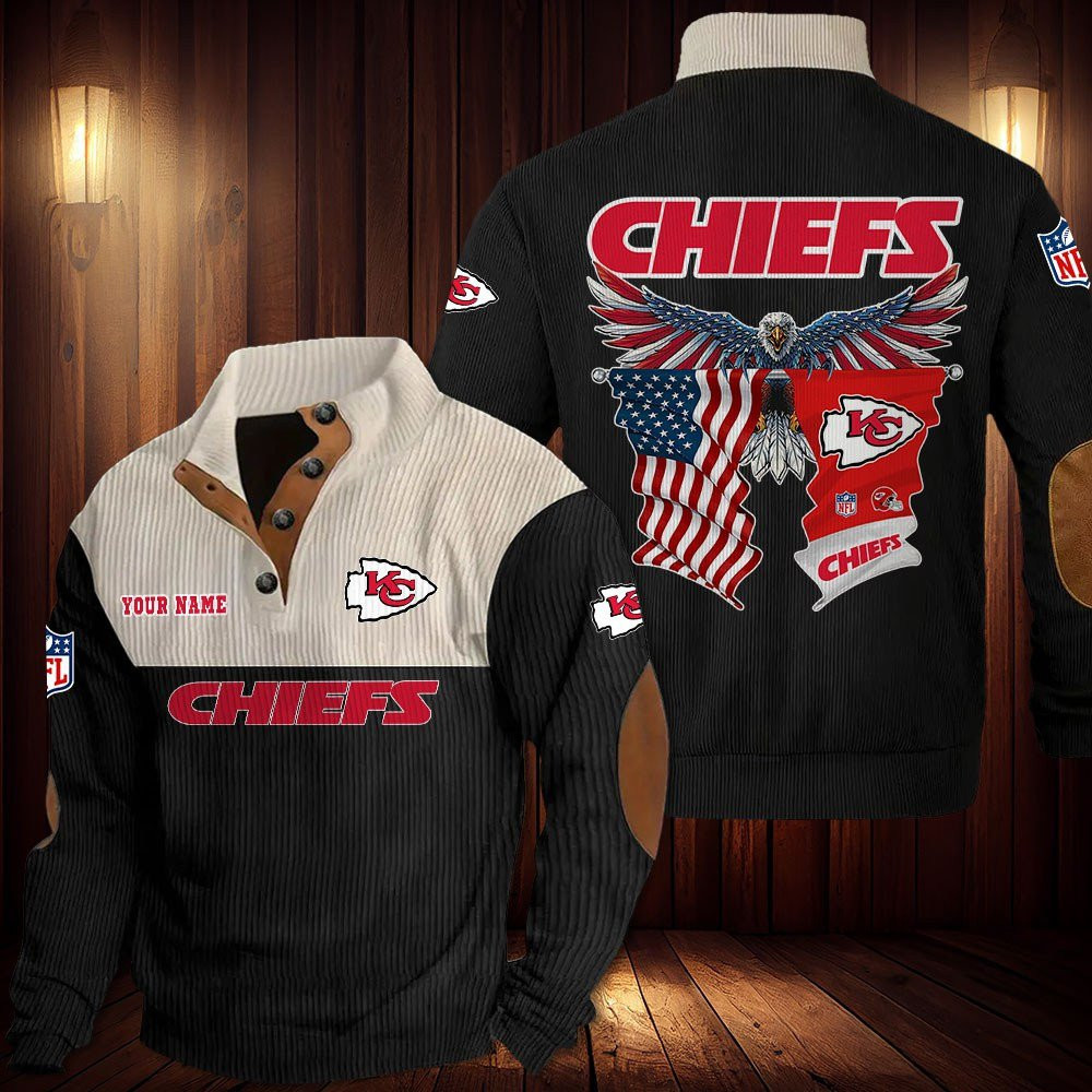 Kansas City Chiefs Double Stand Collar Sport Hoodie S9DBSC44