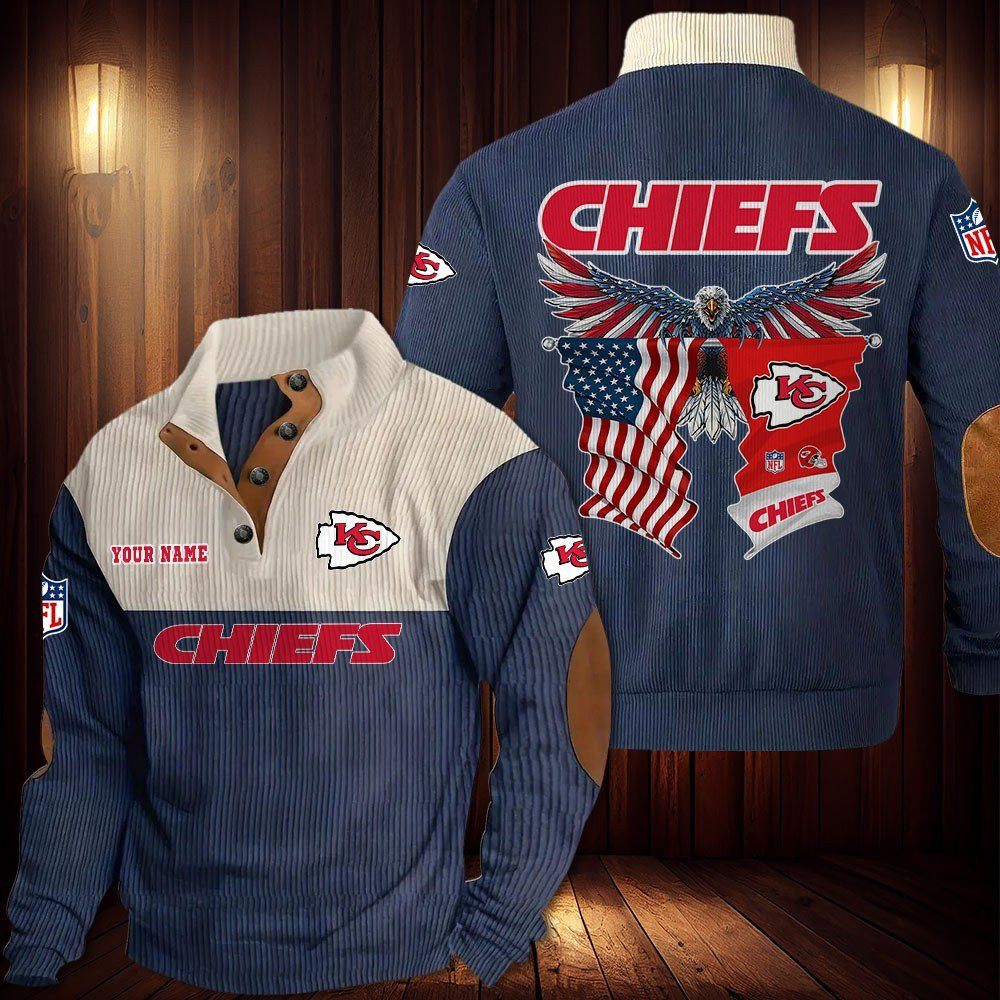 Kansas City Chiefs Double Stand Collar Sport Hoodie PB5Y742