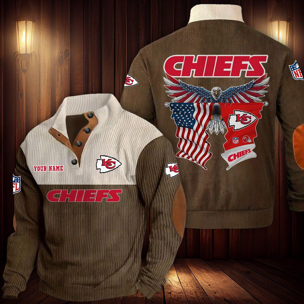 Kansas City Chiefs Double Stand Collar Sport Hoodie PB5Y742