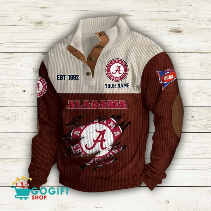 S9DBS222-Alabama Crimson Tide NCAA Double Collar Hoodies