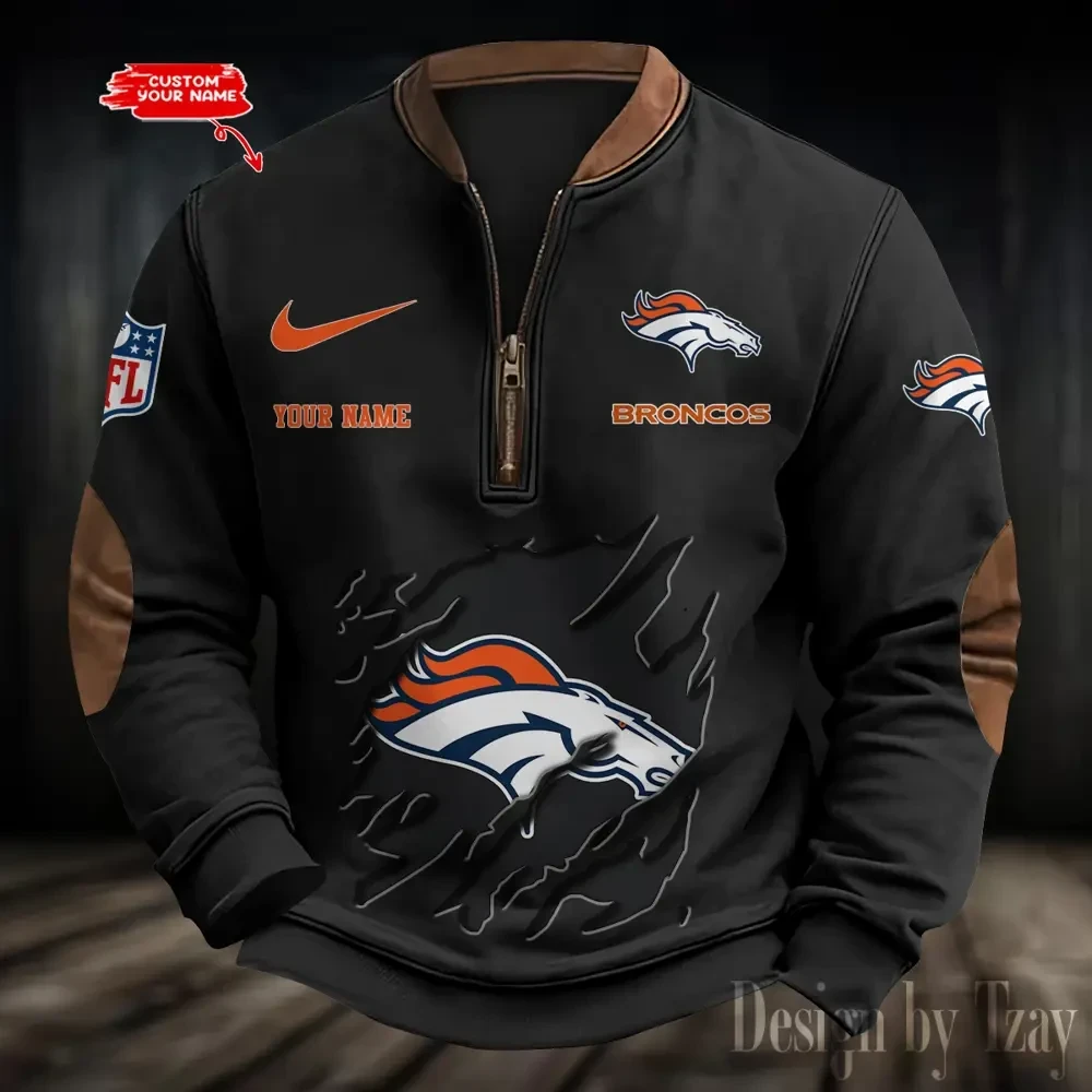 S9MPZNS010-Denver Broncos Print Vintage Sweatshirt