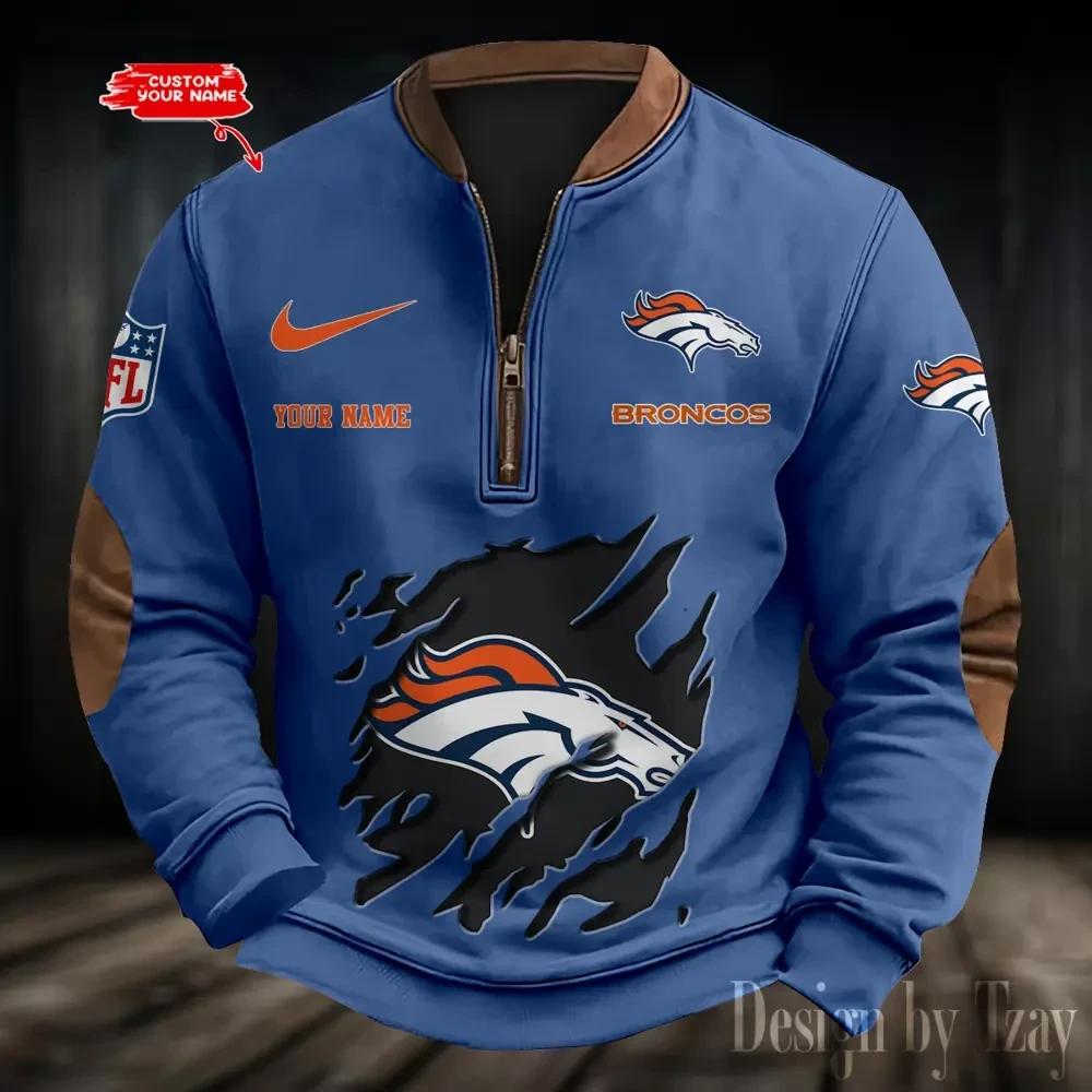 Denver Broncos Print Vintage Sweatshirt PBD9WLN