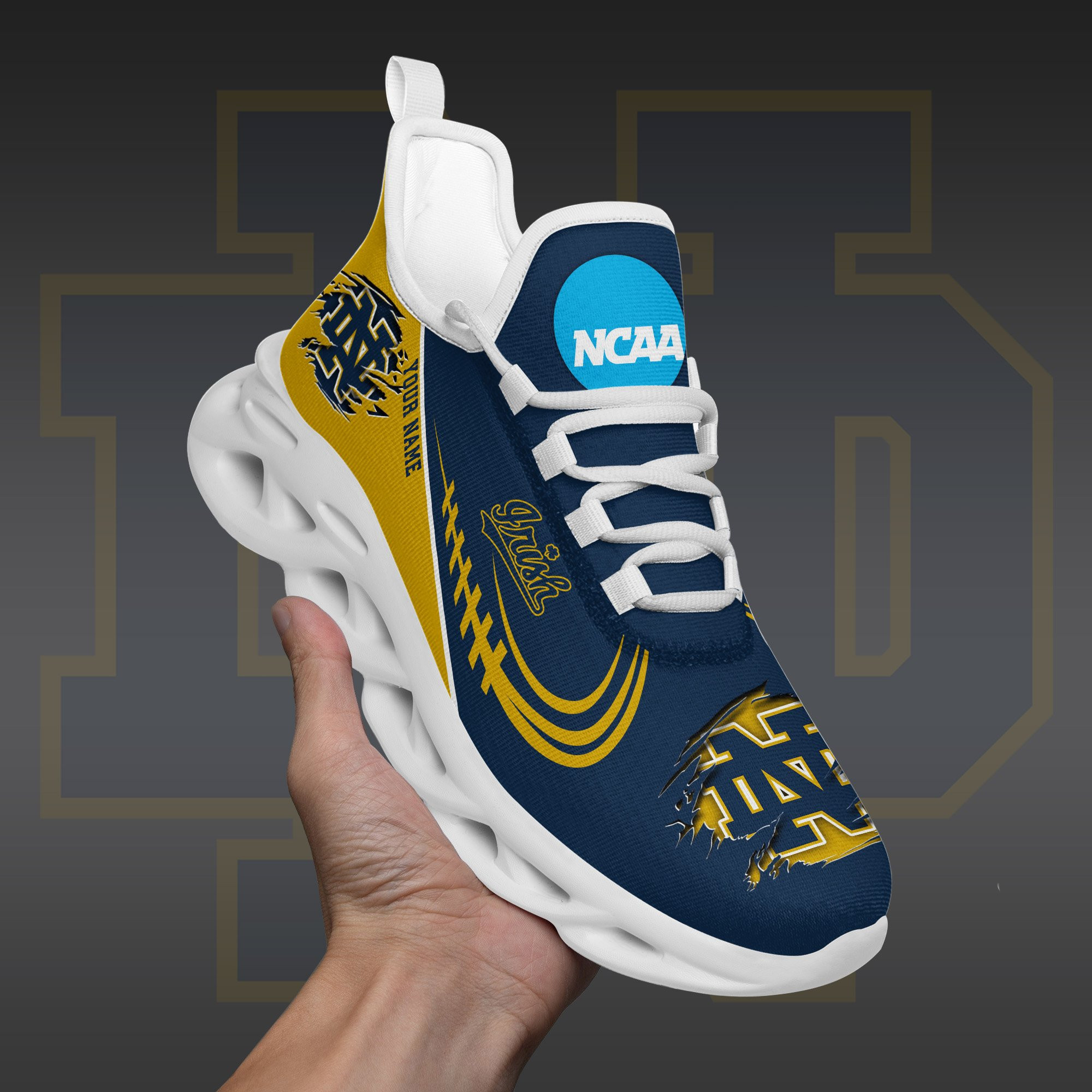 Notre Dame Personalized MAX SOUL SHOES PB9CKXT