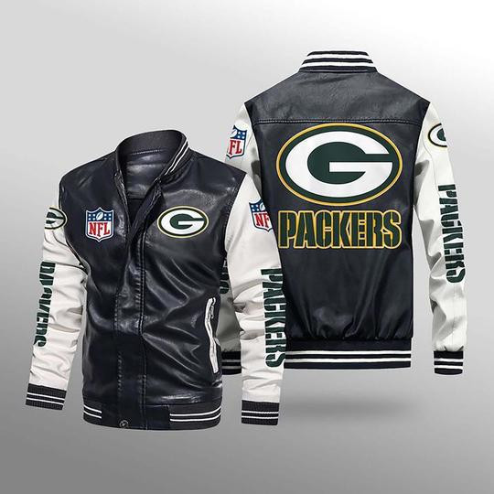 Green Bay Packers Leather Jacket Gift for fans BG87KK