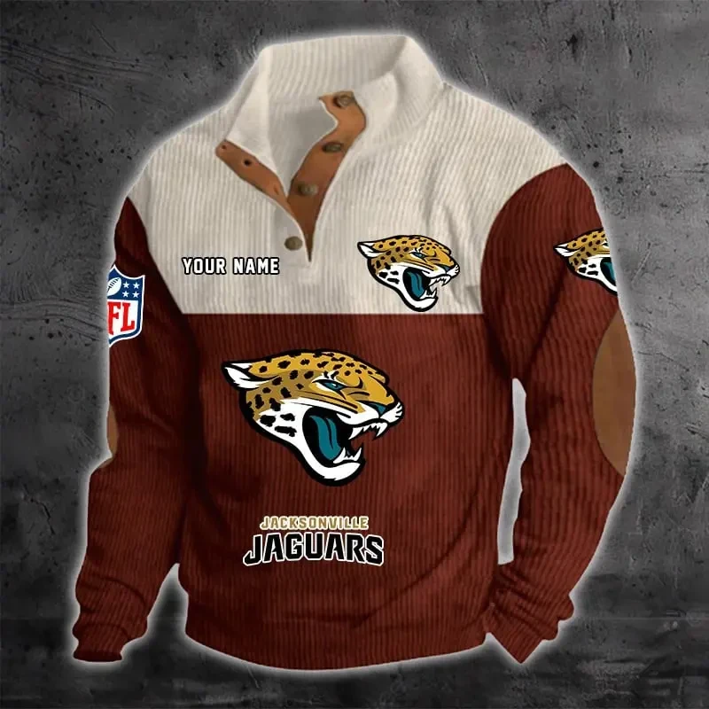 Jacksonville Jaguars Color Block Stand Collar Sweatshirt PBC5S0M