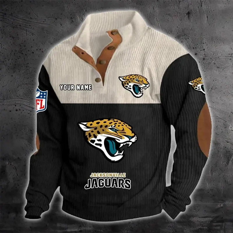 Jacksonville Jaguars Color Block Stand Collar Sweatshirt PBC5S0M