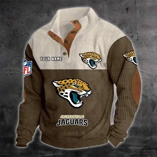 Jacksonville Jaguars Color Block Stand Collar Sweatshirt PBC5S0M