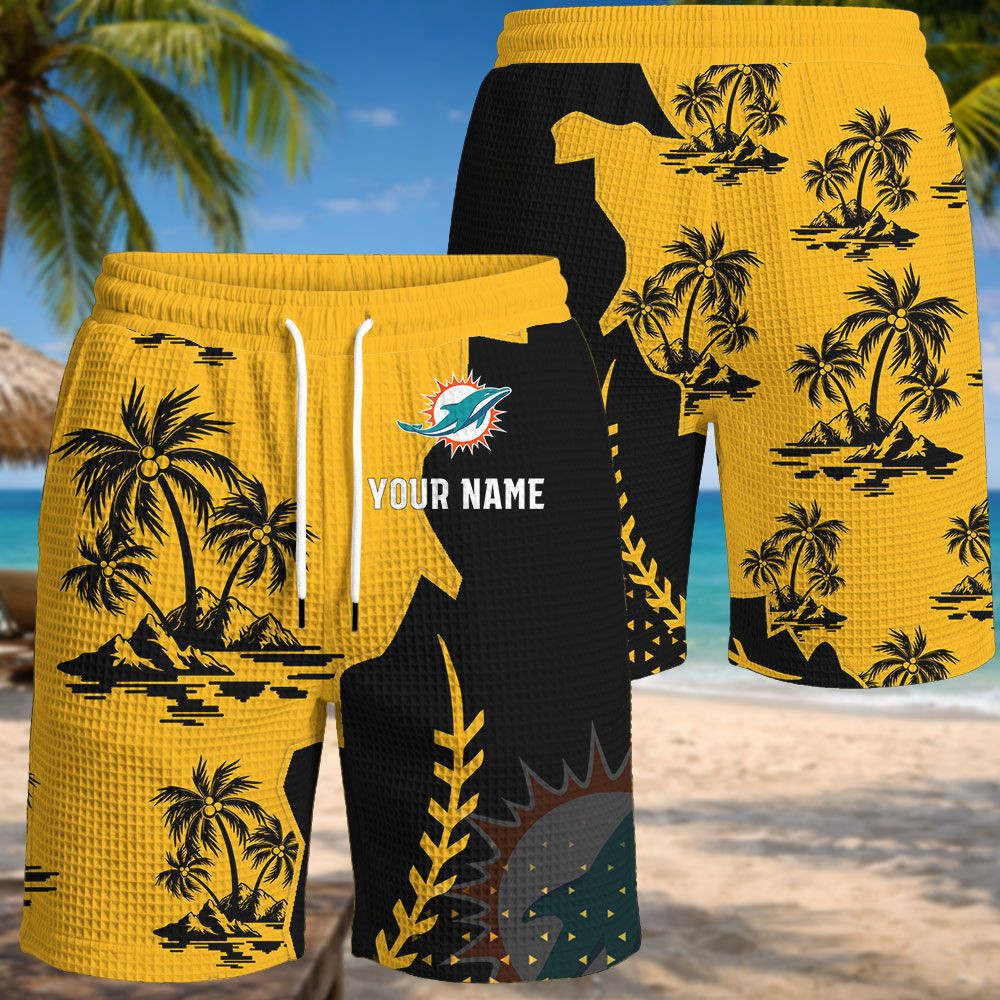 Miami Dolphins NFL Waffle Hawaiian Shirt PBRZQK9