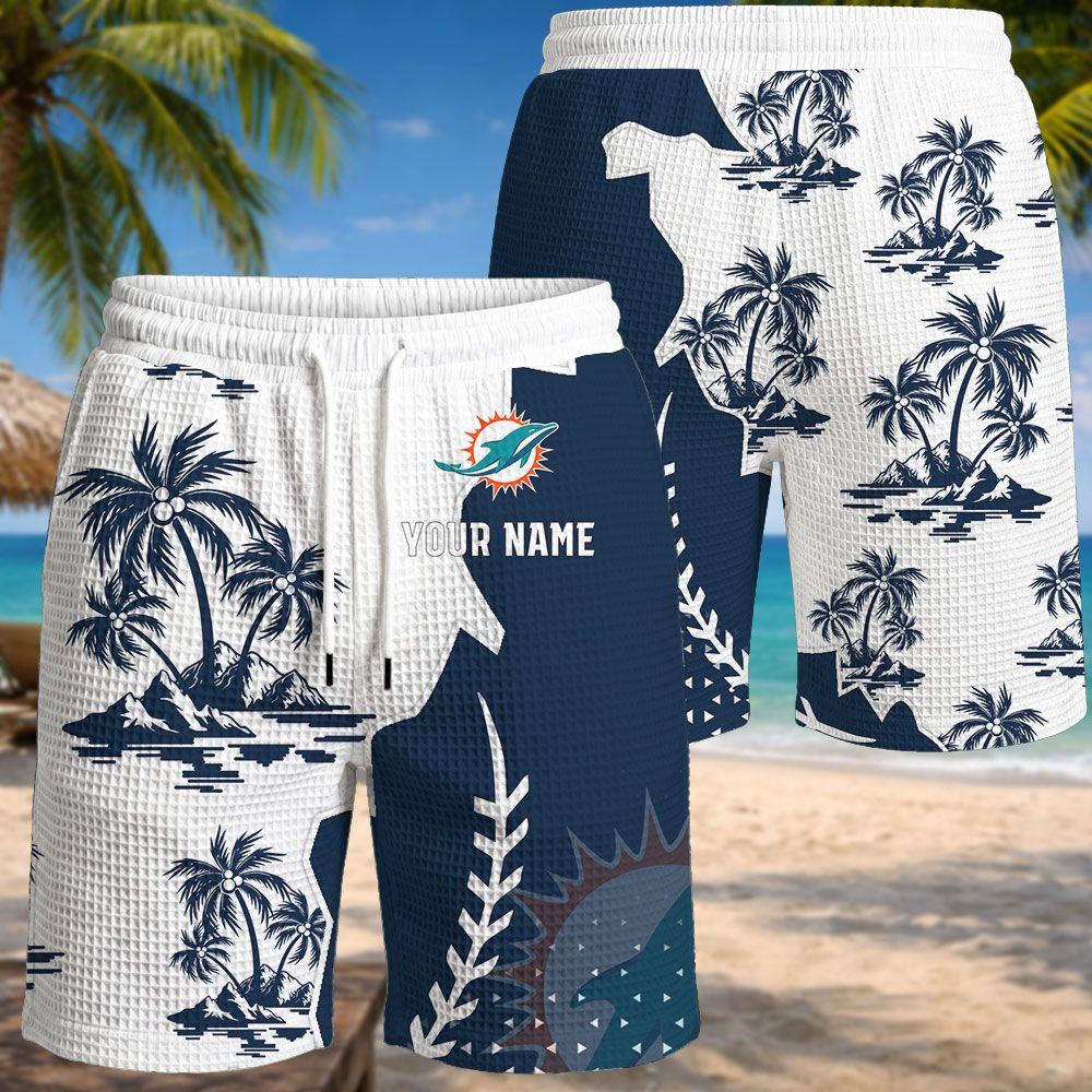 Miami Dolphins NFL Waffle Hawaiian Shirt PBRZQK9