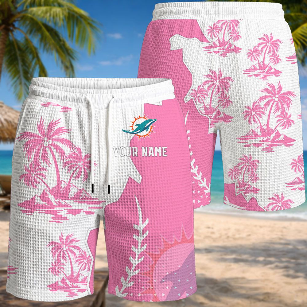 Miami Dolphins NFL Waffle Hawaiian Shirt PBRZQK9