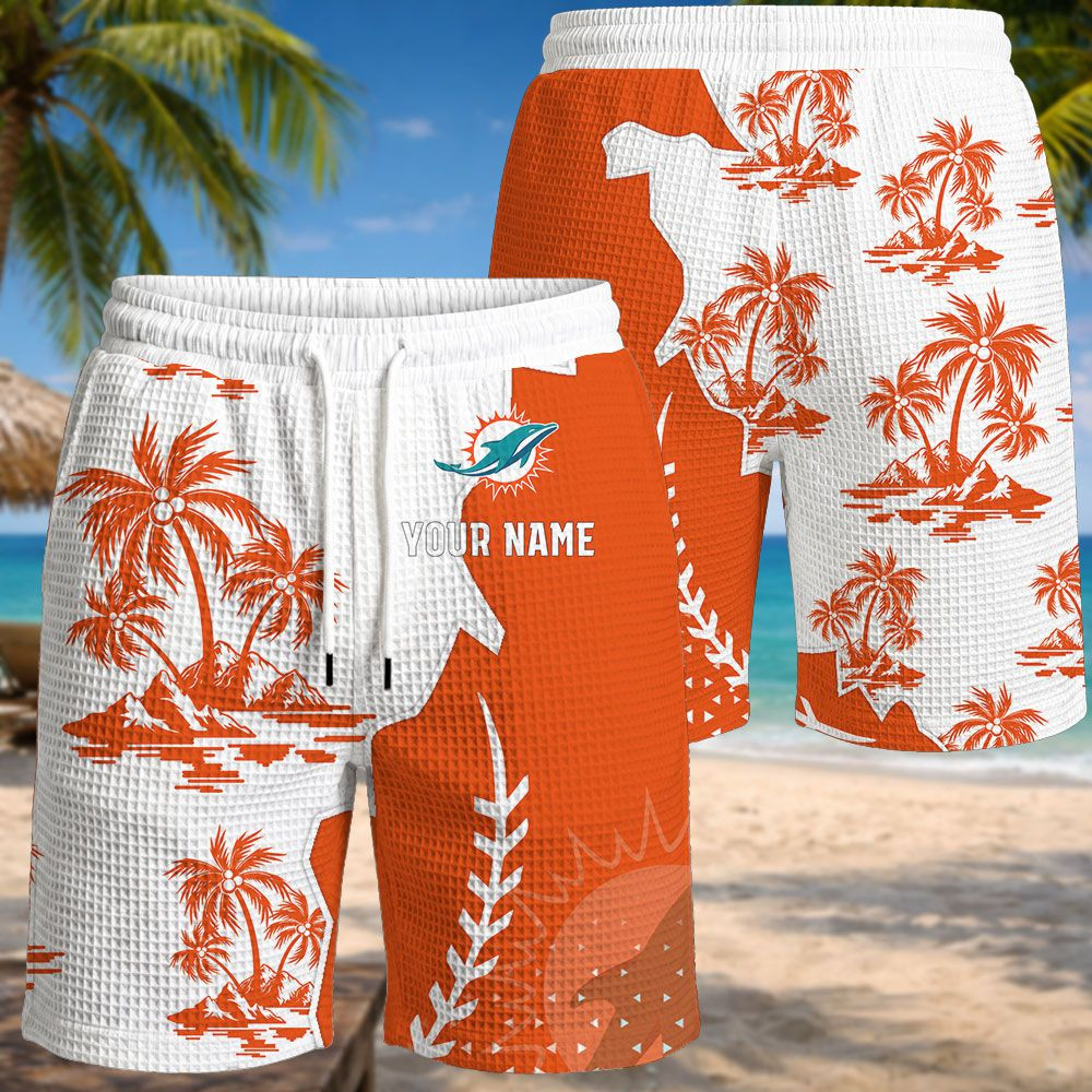 Miami Dolphins NFL Waffle Hawaiian Shirt PBRZQK9