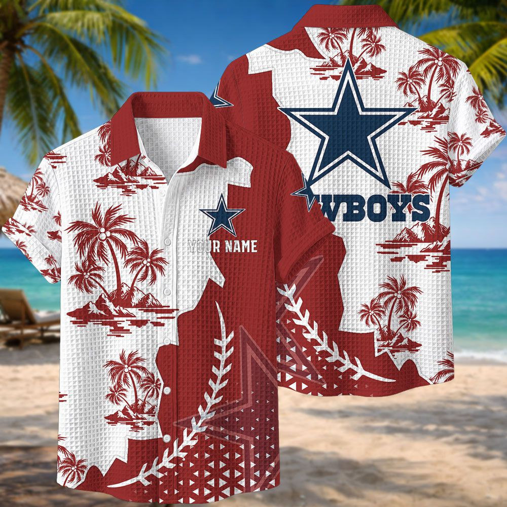 Dallas Cowboys NFL Waffle Hawaiian Shirt PB9BJJL