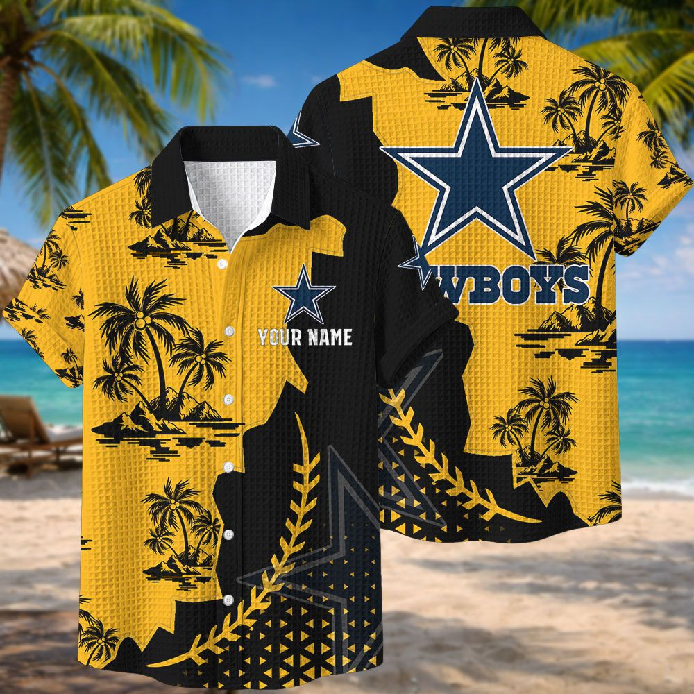 Dallas Cowboys NFL Waffle Hawaiian Shirt PB9BJJL