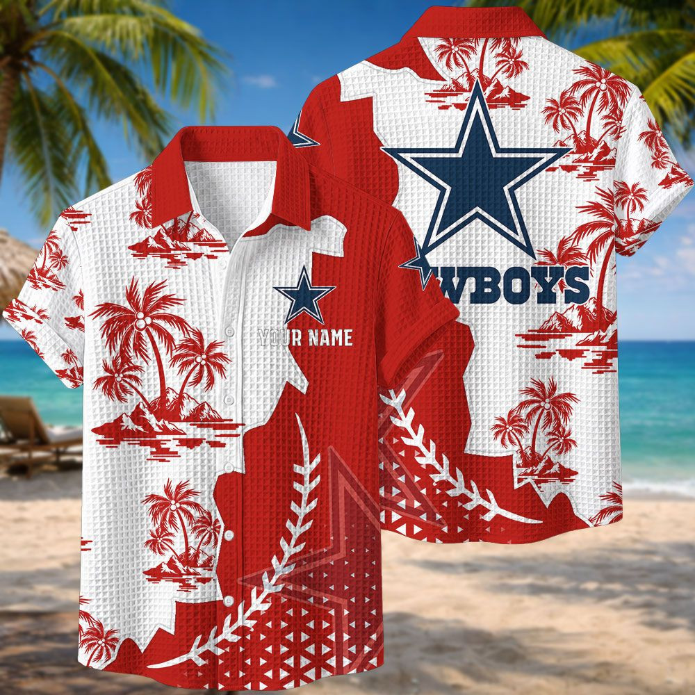 Dallas Cowboys NFL Waffle Hawaiian Shirt PB9BJJL