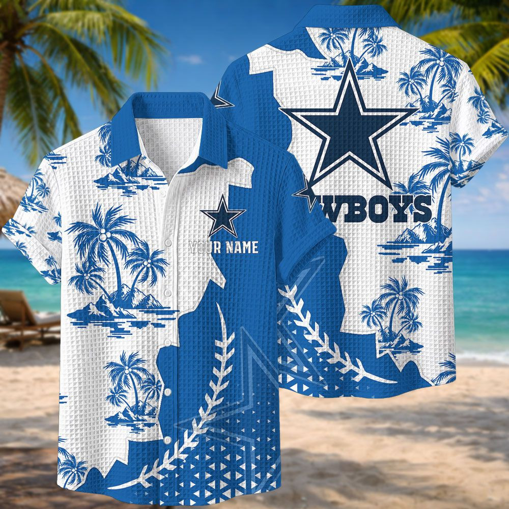 Dallas Cowboys NFL Waffle Hawaiian Shirt PB9BJJL