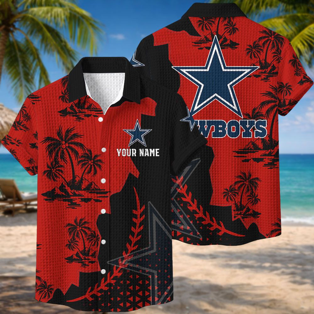 Dallas Cowboys NFL Waffle Hawaiian Shirt PB9BJJL