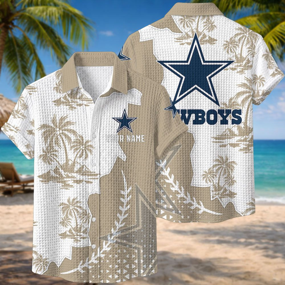 Dallas Cowboys NFL Waffle Hawaiian Shirt PB9BJJL