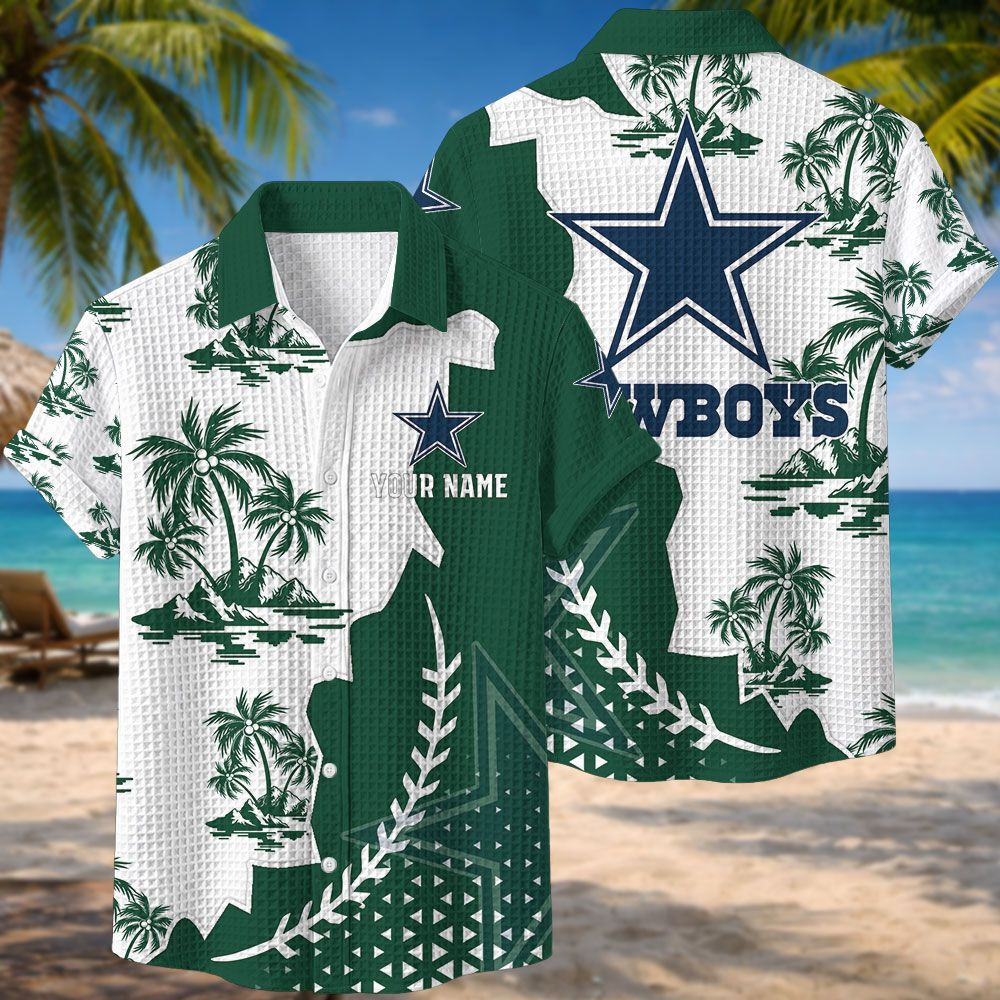 Dallas Cowboys NFL Waffle Hawaiian Shirt PB9BJJL