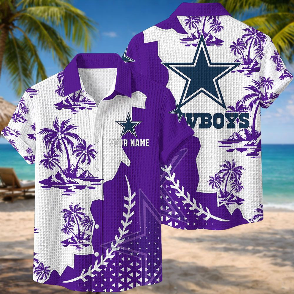 Dallas Cowboys NFL Waffle Hawaiian Shirt PB9BJJL