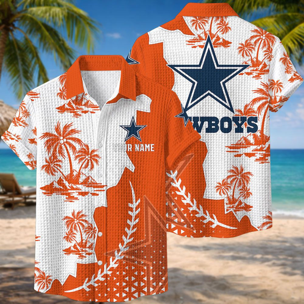 Dallas Cowboys NFL Waffle Hawaiian Shirt PB9BJJL