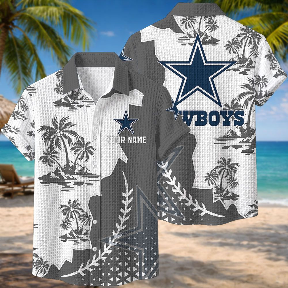 Dallas Cowboys NFL Waffle Hawaiian Shirt PB9BJJL