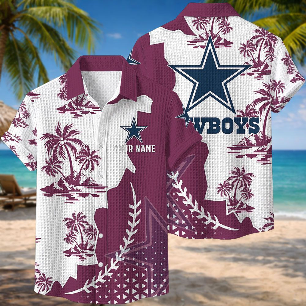 Dallas Cowboys NFL Waffle Hawaiian Shirt PB9BJJL