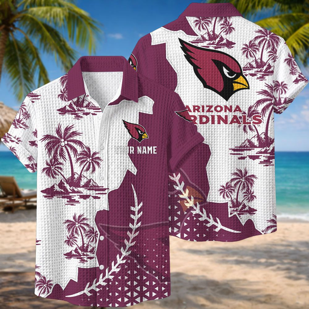 Arizona Cardinals NFL Waffle Hawaiian Shirt BRDCT3DA0133