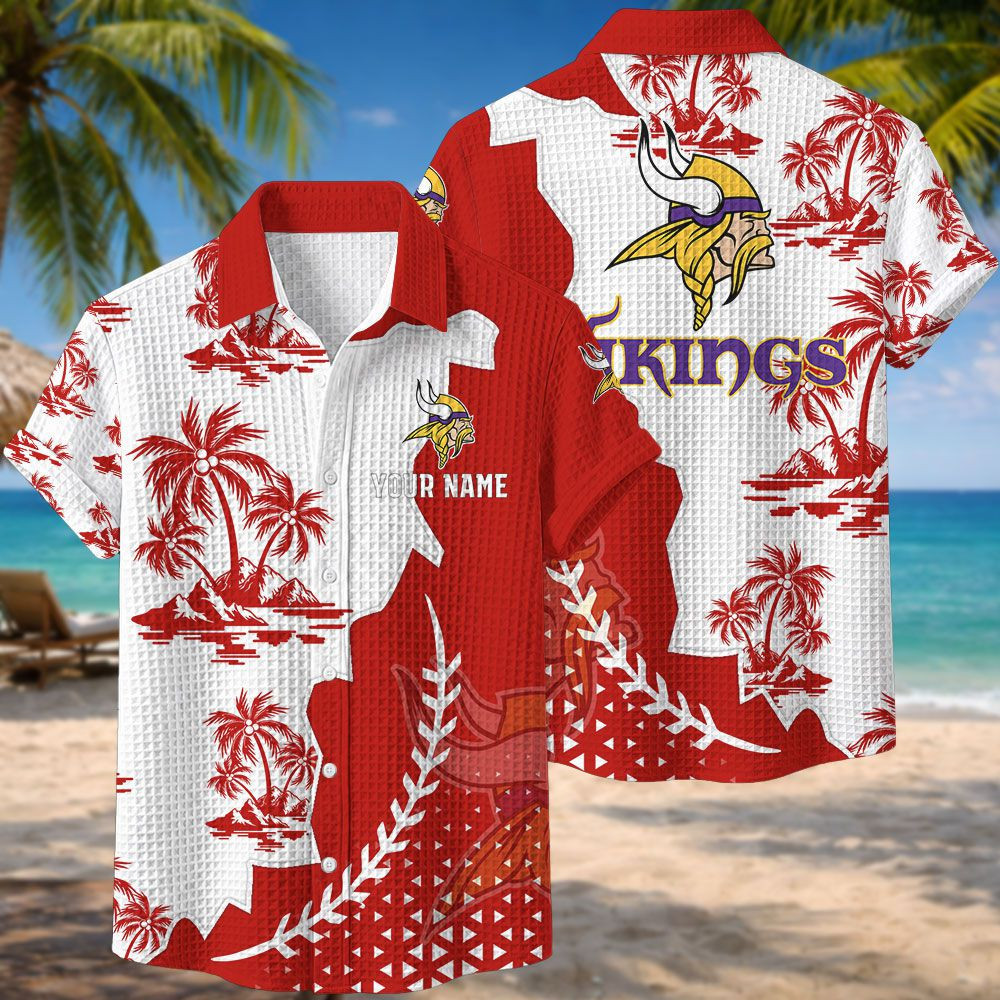 Minnesota Vikings NFL Waffle Hawaiian Shirt PB6THRH