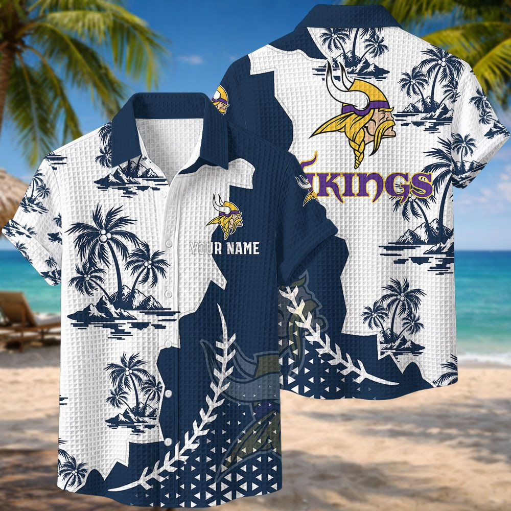 Minnesota Vikings NFL Waffle Hawaiian Shirt PB6THRH
