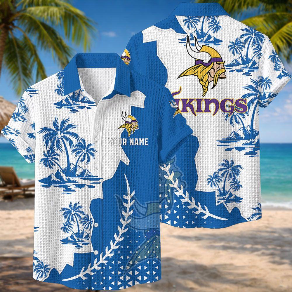Minnesota Vikings NFL Waffle Hawaiian Shirt PB6THRH