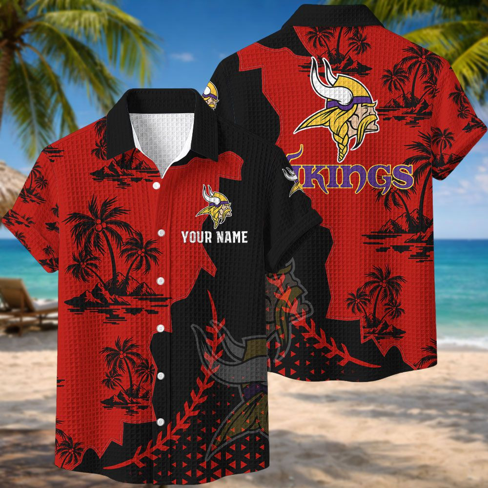 Minnesota Vikings NFL Waffle Hawaiian Shirt PB6THRH