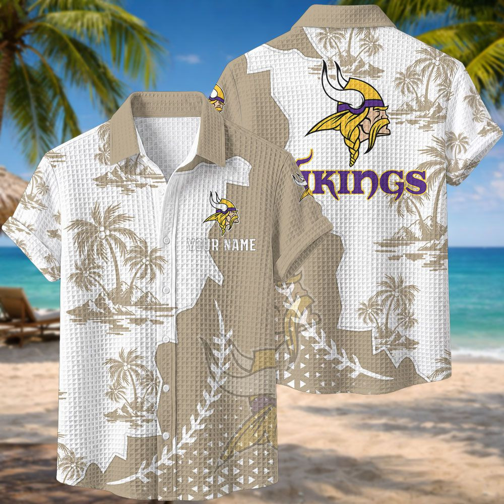 Minnesota Vikings NFL Waffle Hawaiian Shirt PB6THRH