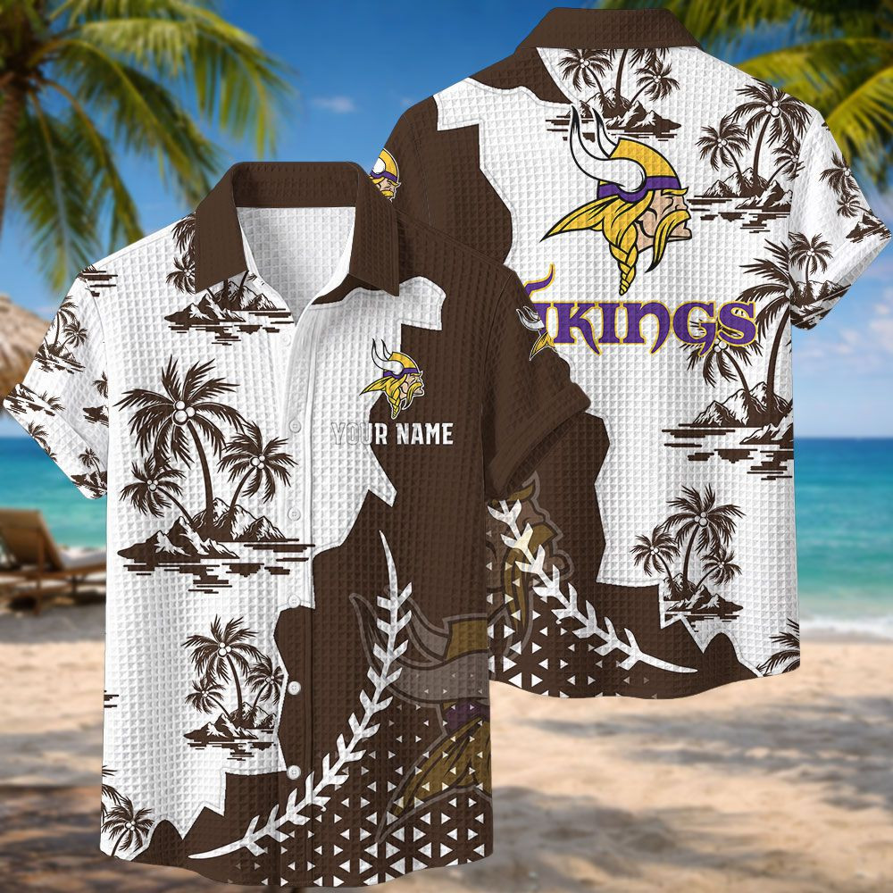 Minnesota Vikings NFL Waffle Hawaiian Shirt PB6THRH
