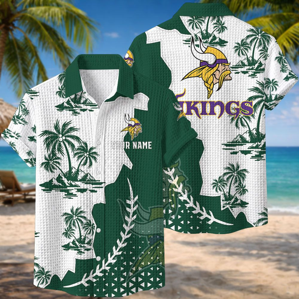 Minnesota Vikings NFL Waffle Hawaiian Shirt PB6THRH