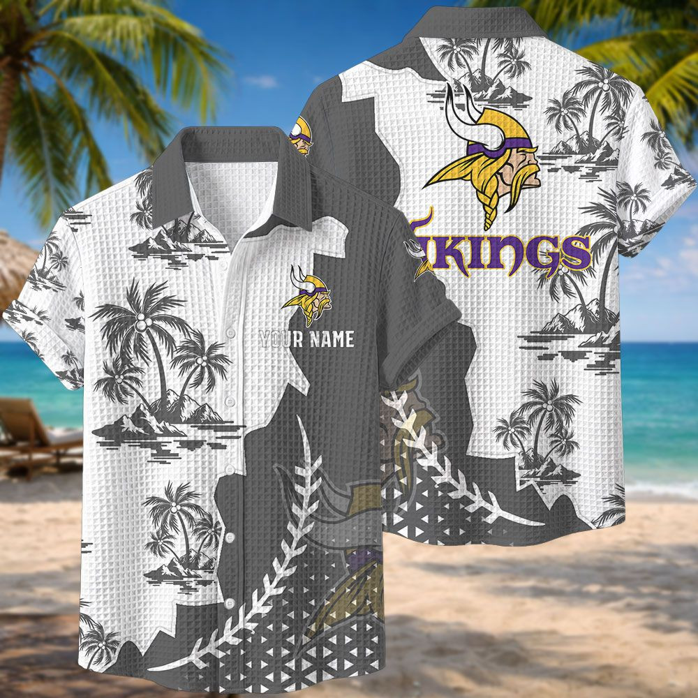 Minnesota Vikings NFL Waffle Hawaiian Shirt PB6THRH