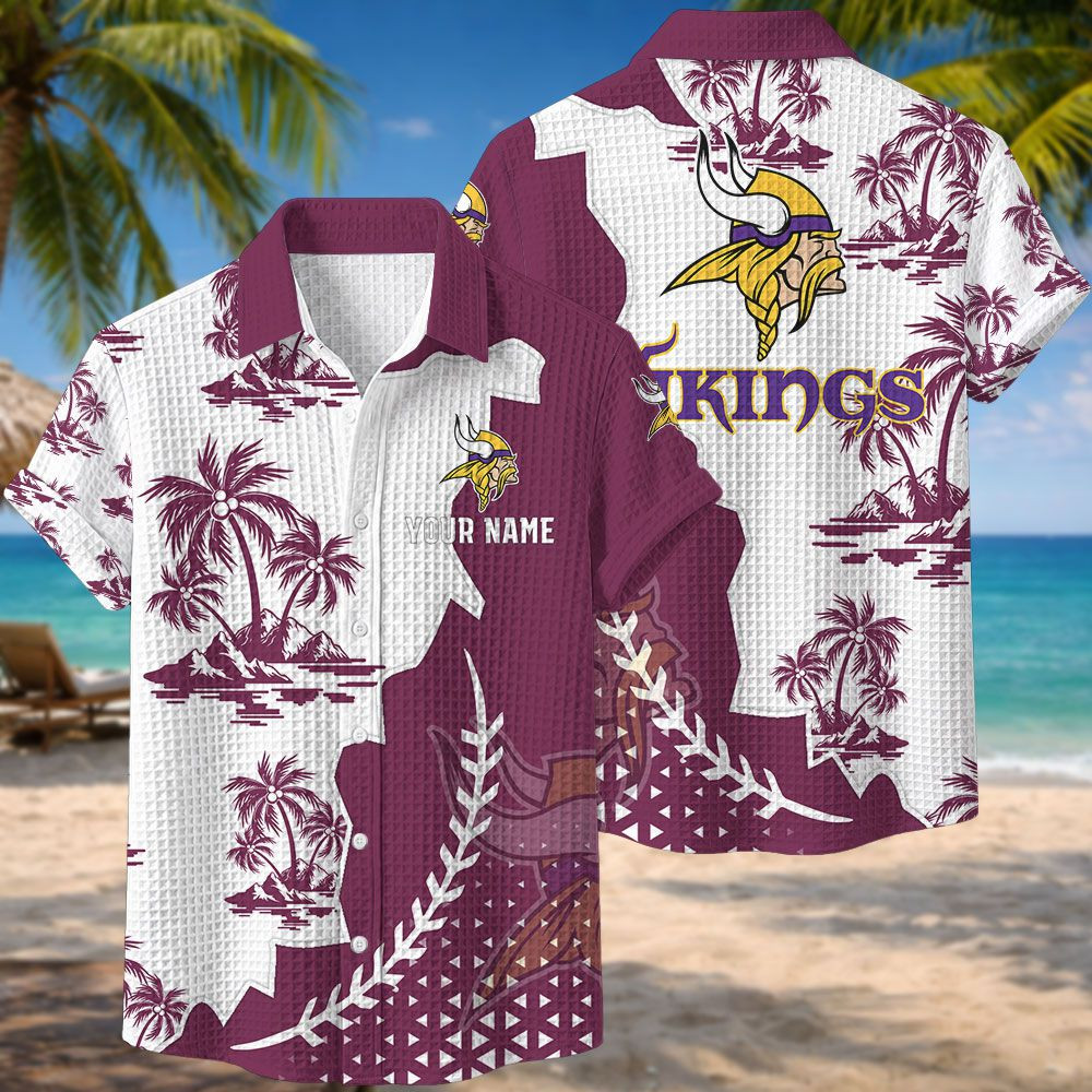 Minnesota Vikings NFL Waffle Hawaiian Shirt PB6THRH