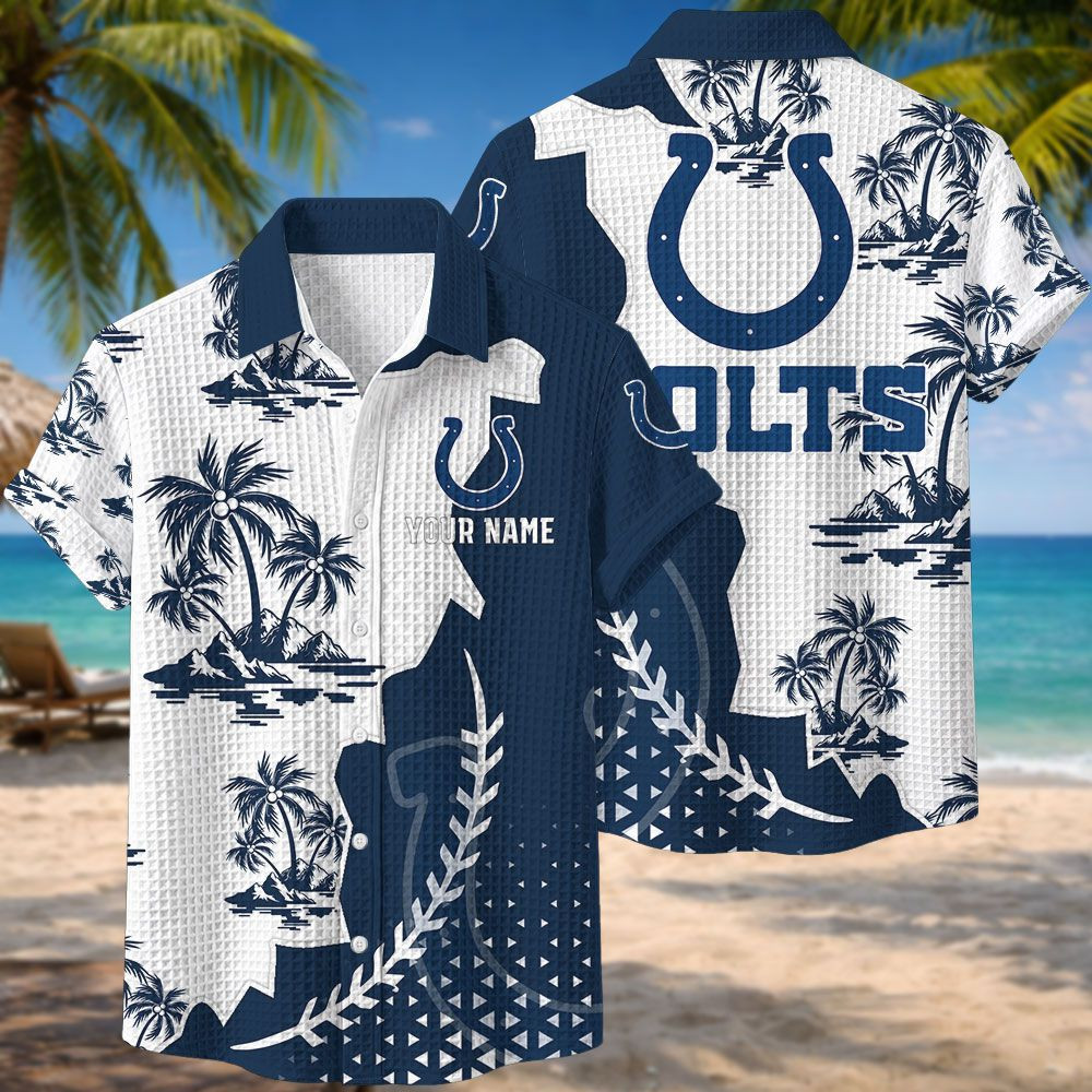 Indianapolis Colts NFL Waffle Hawaiian Shirt BRDCT3DA1433