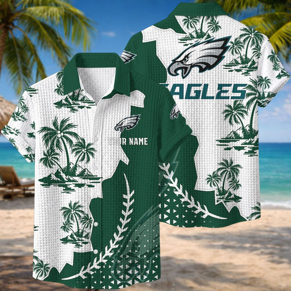 Philadelphia Eagles NFL Waffle Hawaiian Shirt BRDCT3DA2633