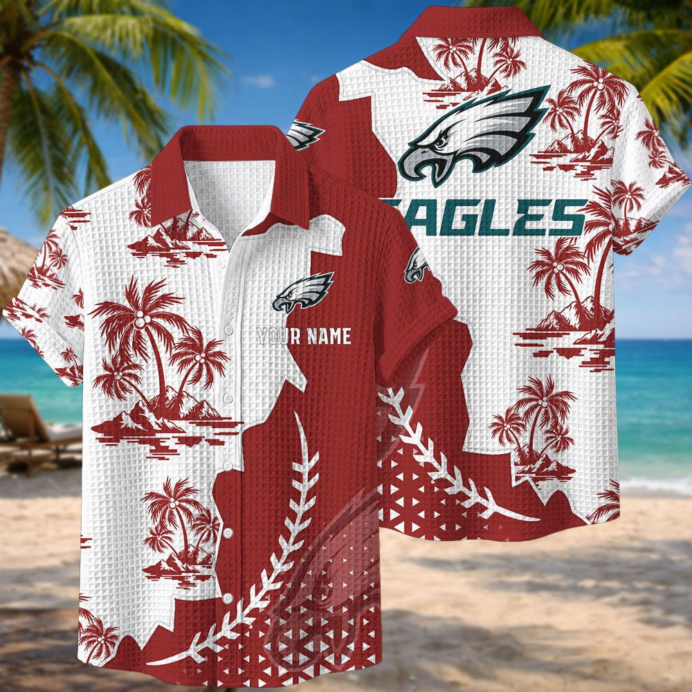 Philadelphia Eagles NFL Waffle Hawaiian Shirt PB7LXVV